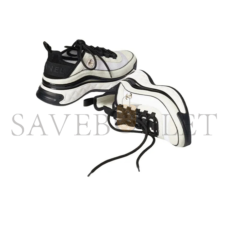 CHANEL SNEAKERS FABRIC & SUEDE CALFSKIN WHITE G39070 Y56144 0Q241 CHANEL SNEAKERS FABRIC & SUEDE CALFSKIN WHITE G39070 Y56144 0Q241